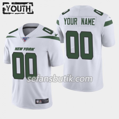 New York Jets Tröjor Custom Nike Vit 100th - Barn New York Jets Tröjor Custom Nike Vit 100th - Barn